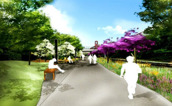 Cleveland, Highline, New York City, The Red Line, Rotary Club, Rails to Trails, urban gardening, landscape, pedestrian, railroad, Rapid Recovery
