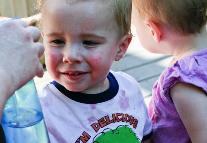 Kid with Spray Bottle