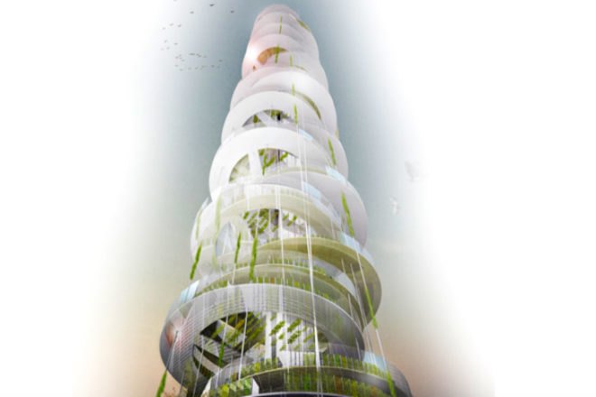 Dyv-Net, Vertical Farm, JAPA Architects, china, urban farm, dynamic vertical networks, sustainable food