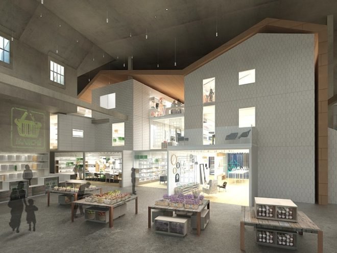 Marche, Erika Reuter, abandoned post offices, adaptive reuse, New York School of Interior Design, NYSID, sustainable design, eco-design, green design, green renovation, urban rehabilitation, abandoned buildings converted into markets,