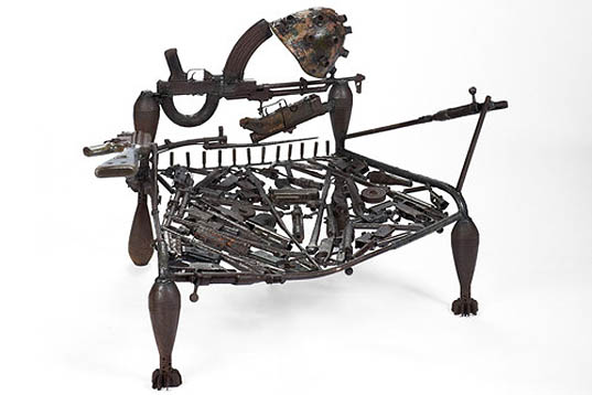 green design, eco design, sustainable design, Goncalo Mabunda, Jack Bell Gallery, recycled guns, upcycled guns, Mozambique