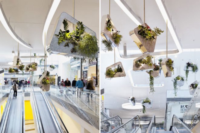 Green Mobile, Prague, Alexis Tricoire, hanging garden, 3form varia, mini garden, green lighting, green interiors
