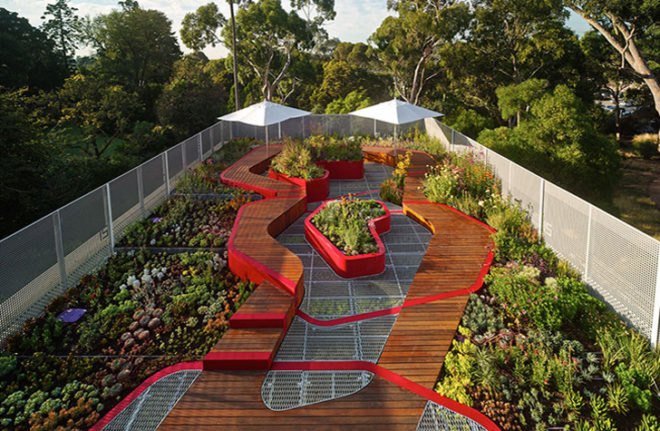 green design, eco design, sustainable design, University of Melbourne Burnley Campus, BUrnley Living Roofs, HASSELL, Demonstration Roof, Biodiversity Roof, Research Roof