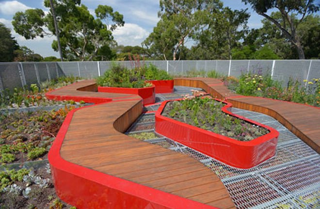 green design, eco design, sustainable design, University of Melbourne Burnley Campus, BUrnley Living Roofs, HASSELL, Demonstration Roof, Biodiversity Roof, Research Roof