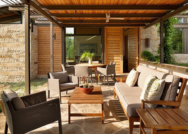 green design, eco design, sustainable design, Karla Greer, Lake Flato Architects, LEEd Platinum home, Leon Springs Texas, rainwater catchment system