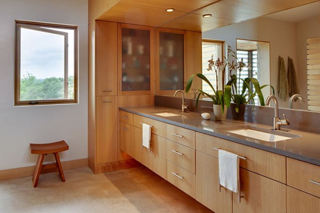 green design, eco design, sustainable design, Karla Greer, Lake Flato Architects, LEEd Platinum home, Leon Springs Texas, rainwater catchment system