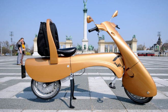 MOVEO collapsible vehicle, MOVEO scooter, foldable scooter, JumpStartCity campaign, crowdfunding campaign, green transportation, green vehicles, electric scooters, electric bikes, green design, lightweight scooter, LED lights