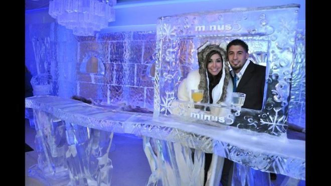 Minus5 Ice Bar, Ice hotels, New York Ice Bar, New York Nightlife, ungreen destinations in New York, Midtown Ice Bar, unsustainable design,