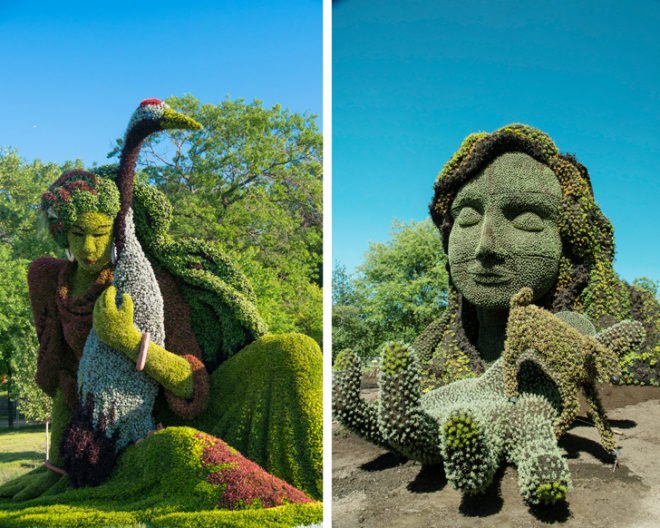 2013 Mosaïcultures Internationales de Montréal (MIM), Montreal Botanical Garden, botanical art, plant sculptures, gardening, horticulture, plant art, outdoor exhibition Montreal