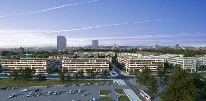 green design, eco design, sustainable design, greenest office building in the world, NuOffice, LEEd Plastinum office, green roof, solar roof, passive heating, Fraunhofer Institute for Building Physics