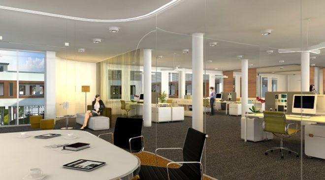 green design, eco design, sustainable design, greenest office building in the world, NuOffice, LEEd Plastinum office, green roof, solar roof, passive heating, Fraunhofer Institute for Building Physics