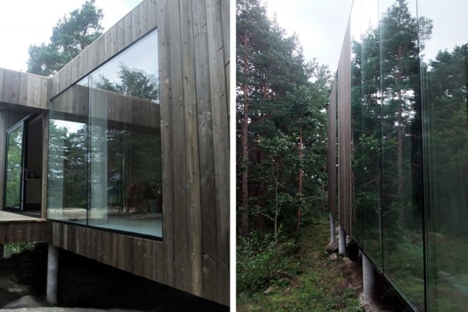 Reiulf Ramstad Arkitekter AS, Wood, Square House, norway, pine tree, trees growing inside, patio, forest, Architecture, Botanical, Daylighting