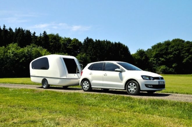 green transportation, green design, sustainable design, eco-design, Sealander, swimming caravan, caravan that goes in water, German design, German engineering, eco-design, caravan, camping, green holidays, sustainable holidays, small boats