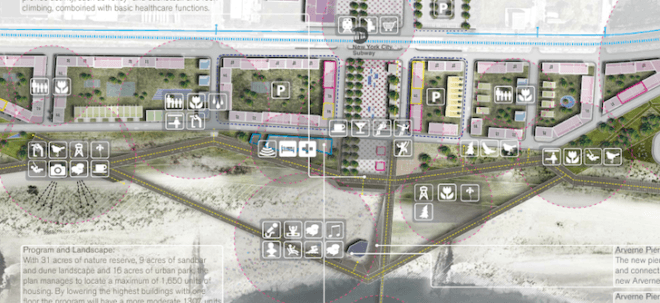 FAR ROC, for a resilient rockaway, green design, NYC architecture competition, Rockaway design competition, storm-resilient architecture NYC, waterfront development, flood-prone areas, architecture, green design, sustainable design, eco-design