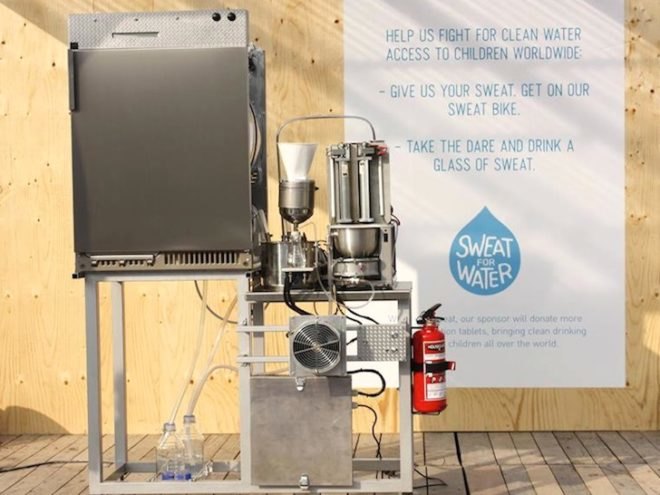 Swedish Machine Turns Sweat into Perfectly Good Drinking Water!
