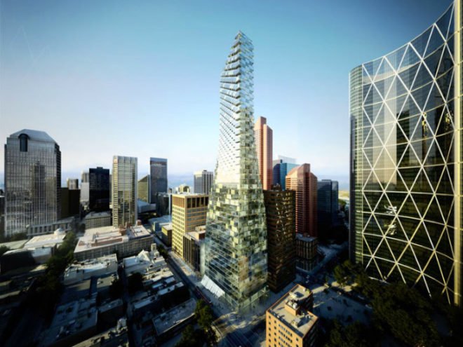 Telus Sky Tower, BIG, dialog, calgary, canada, eco tower, eco skyscraper, telus sky, sky garden