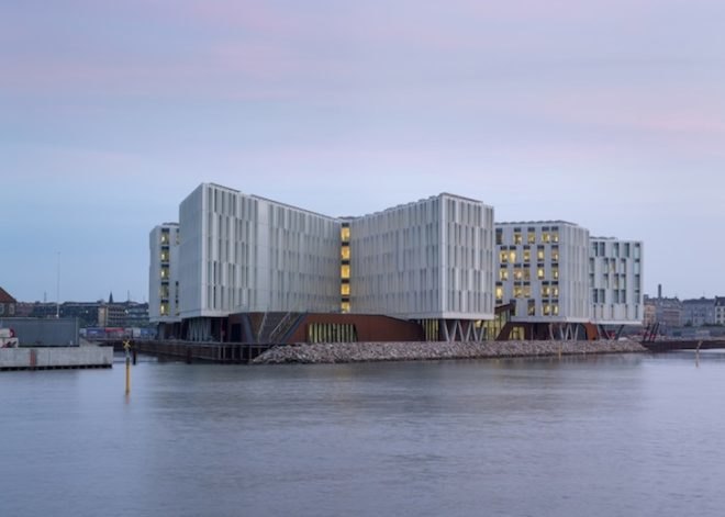 solar panel, UN, copenhagen, LEED Platinum, green design, sustainable design, eco-design, UN City, Denmark, daylighting, rainwater harvesting, seawater cooling