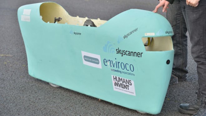 Graeme Obree, recycled materials, supine recumbent, recycled bike, human powered land speed record, beastie bike, graeme obree beastie