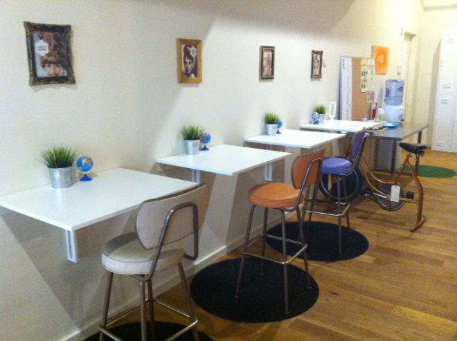 upcycled furniture, vintage furniture, co-working space, b hive Bridgeport, b hive coworking space, recycled furniture, craigslist furniture, goodwill, green office spaces, green working spaces