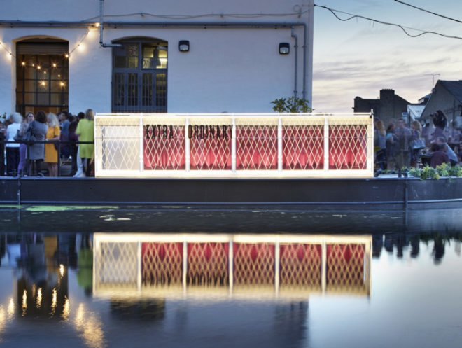 UP Projects, Floating Cinema, Floating Cinema 2013, pop-up cinema London, London cinemas, London floating cinema, prefab cinema, biofuels, transforming spaces, transforming boats, London art barge, prefab architecture
