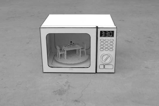 kevin lck, technology, interaction, electronics, cardboard, diorama