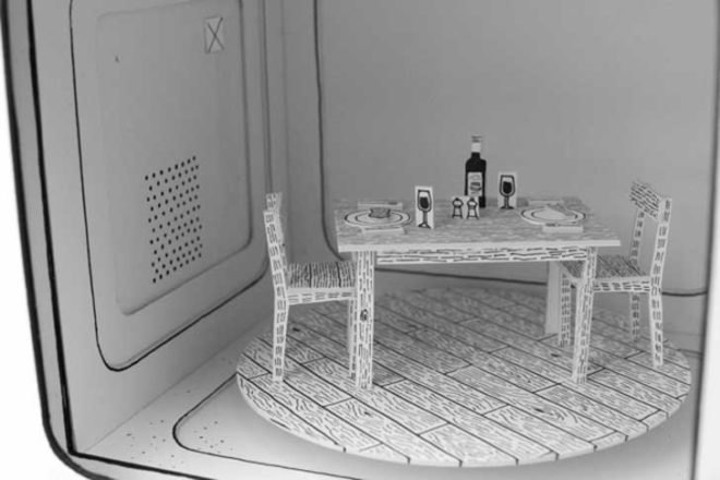 kevin lck, technology, interaction, electronics, cardboard, diorama