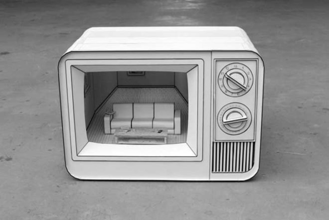 kevin lck, technology, interaction, electronics, cardboard, diorama
