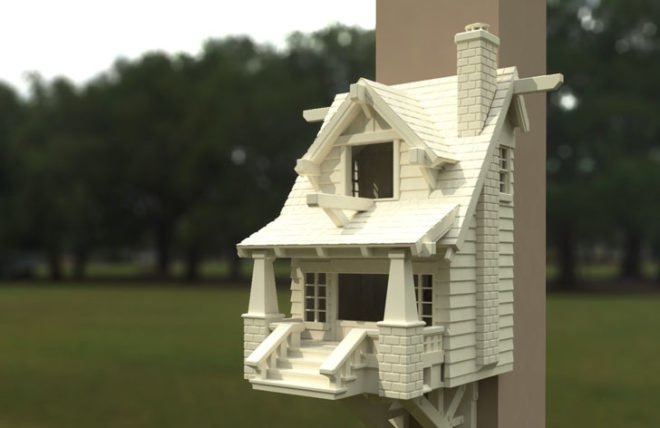 green design, eco design, sustainable design, MakerBot, 3D printed birdhouse, #birdhousechallenge, Erik J. Durwood, American Craftsman Bungalow Birdhouse, MakerBot NYC, MakerBot PLAY Filament, Egg-bot, Gyrobot, Valcrow