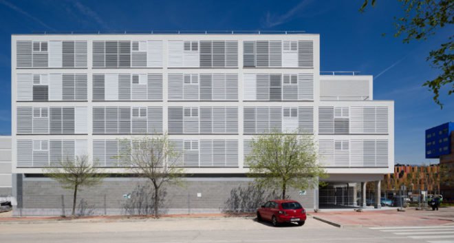 Social housing, Spain, Madrid, Eco-boulevard, Olalquiaga Arquitectos, ecosystema urbano, sustainable, daylighting