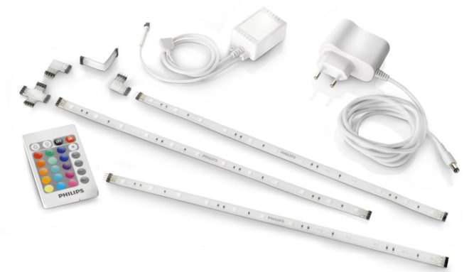smartphone controlled lighting system, colored led lighting, friends of hue philips
