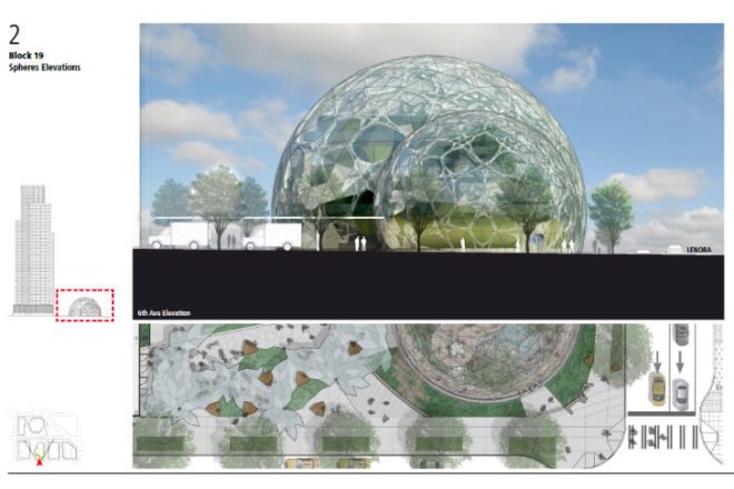 Amazon Headquarters, NBBJ, biospheres, seattle, eco campus, amazon, biosphere greenhouses, green headquarters