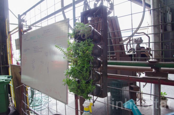 green technology, solar power, american steel studios, recycled materials, west oakland, california, Karen Cusolito, Groundation Foundation, Nick Gardner, Indra Designs, Wholly H2O, City of Oakland’s Rain Barrel Program, gardening, urban design, vertical garden
