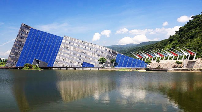 Artech, slope, Lanyang Museum, taiwan, glass, natural light, cuesta rock, rise, Architecture, Daylighting