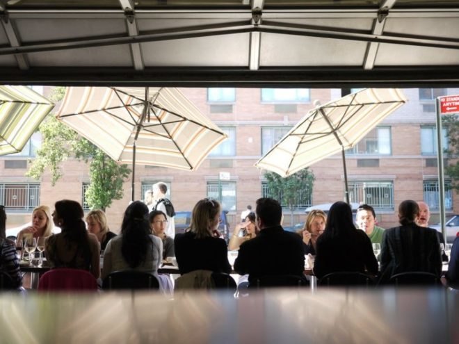 repurposed garage, repurposed building, garage restaurant, creative reuse, new york city, barbuto, repurposed architecture