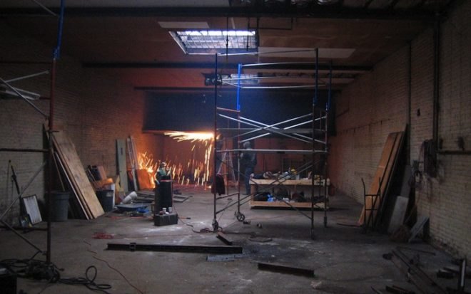 barcade, repurposed garage, repurposed building, garage bar, creative reuse, new york city, brooklyn barcade, repurposed architecture