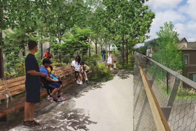 Construction Begins, Bloomingdale Trail, The 606, chicago, Michael Van Valkenburgh Associates, landscape architecture, elevated rail park, urban park
