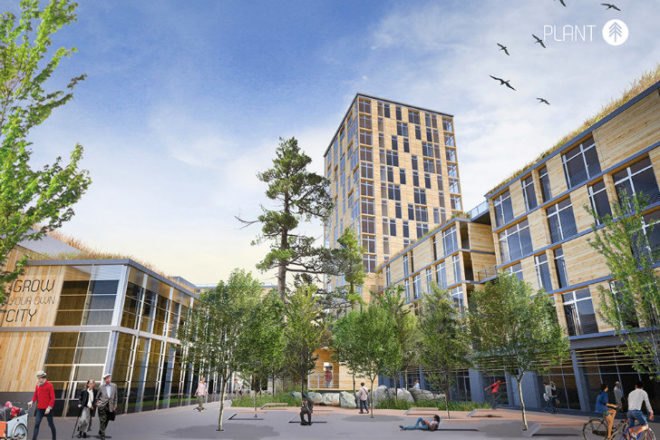 Grow Your Own City, timber in the city, clt, student project, design competition, red hook, modular housing, affordable housing, prefab factory, sustainable development