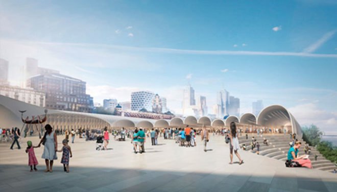 Herzog & de Meuron, Hassell, Melbourne, station, competition, architecture, infrastructure, railway, Flinders Street Station, public art gallery,