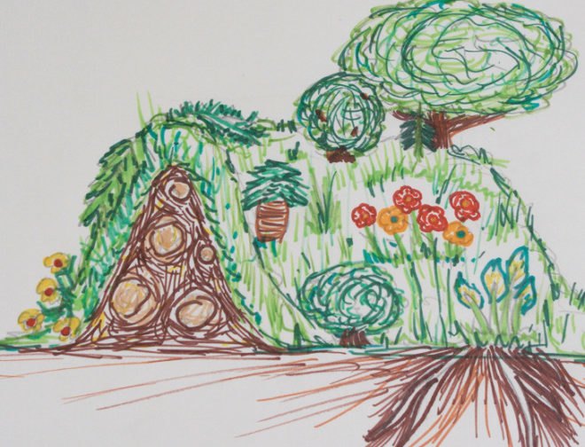 Third Year Hugelkultur, hugelkultur, permaculture, permaculture gardening, gardening, raised garden beds, compost, soil, garden, perennial vegetables