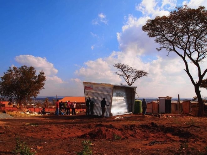 Mamelodi, Mamelodi Pod, shantytown architecture, informal architecture, Architecture for A Change, AFAC, self-sustainable architecture, off the grid, off the grid architecture, solar panels, water tank