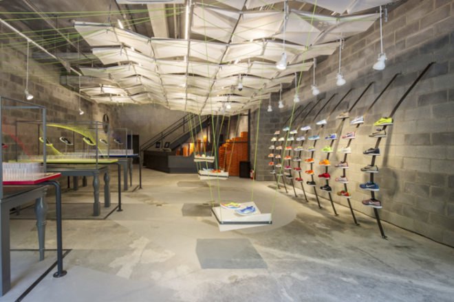 Nike Shanghai Store, Nike Trash store, concept store, eco-friendly concept store, green design, recycled materials, recycled plastic bottles, plastic waste, Miniwiz Taiwan, Miniwiz EcoArk, Taiwanese architects, sustainable retail architecture, green interiors, sustainable interiors, recycled interiors