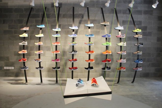 Nike Shanghai Store, Nike Trash store, concept store, eco-friendly concept store, green design, recycled materials, recycled plastic bottles, plastic waste, Miniwiz Taiwan, Miniwiz EcoArk, Taiwanese architects, sustainable retail architecture, green interiors, sustainable interiors, recycled interiors