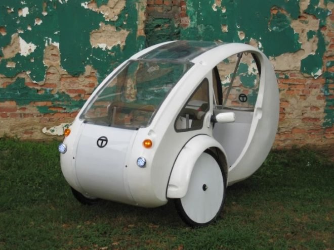 Mike Stewart, solar-powered vehicles, Organic Transit, green vehicle from North Carolina, ELF, half bike half car, man drives ELF from NC to MA, solar-powered vehicles, futuristic bicycle car, emissions-free vehicles, green transportation, eco car, eco-mobile