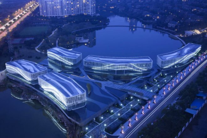 Palm Island, HASSELL, chongqing, china, water-cooled, eco restaurants, shade screen, daylighting