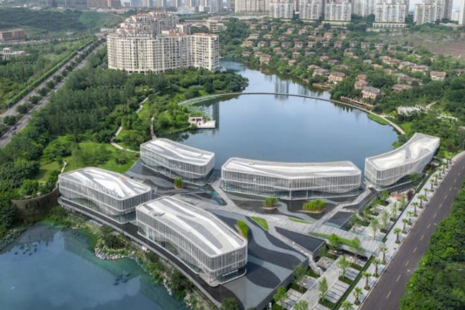 Palm Island, HASSELL, chongqing, china, water-cooled, eco restaurants, shade screen, daylighting