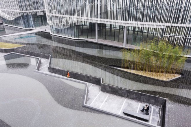 Palm Island, HASSELL, chongqing, china, water-cooled, eco restaurants, shade screen, daylighting