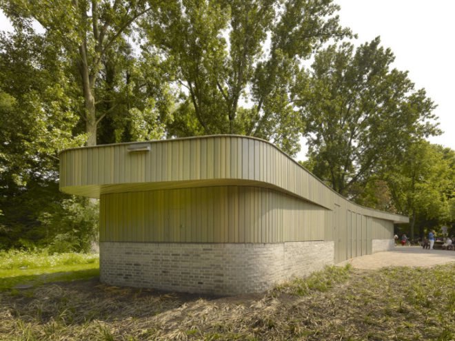 Park Building Beatrixpark, Marc Prosman, amsterdam, green roof, park building, beatrixpark