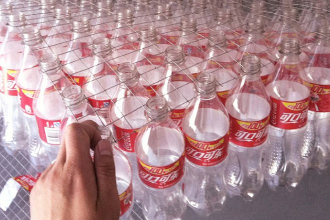 Penda, recycled plastic bottles, coca-cola, Beijing, China, architecture, green materials, art, architecture, recycled materials