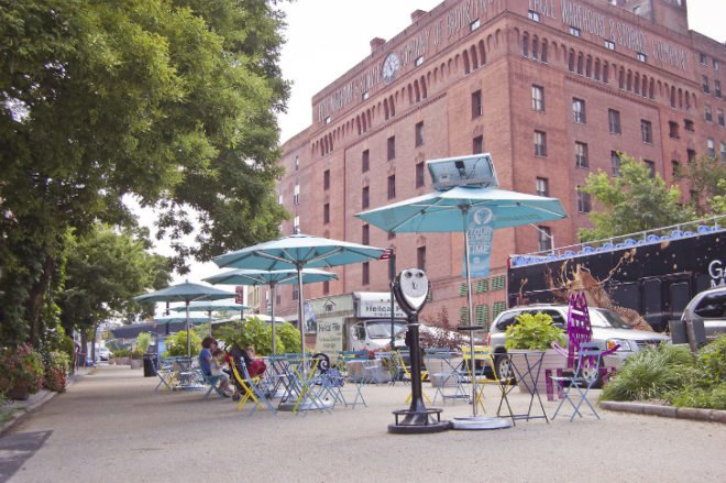 Tower Optical Digital Viewer, Pensa, DUMBO, Union Square, art, public space, parks, tourism, augmented reality, DUMBO BID, Tower Optical