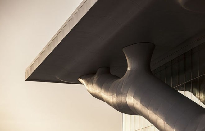 Qatar National Convention Center, Convention Center Doha, Arata Isozaki, Yamasaki Architects, energy-efficient convention center, Japanese architects, occupancy sensors, LEED certified building Qatar, LEED Certification, LEED Gold, solar power, solar panels, LED lighting